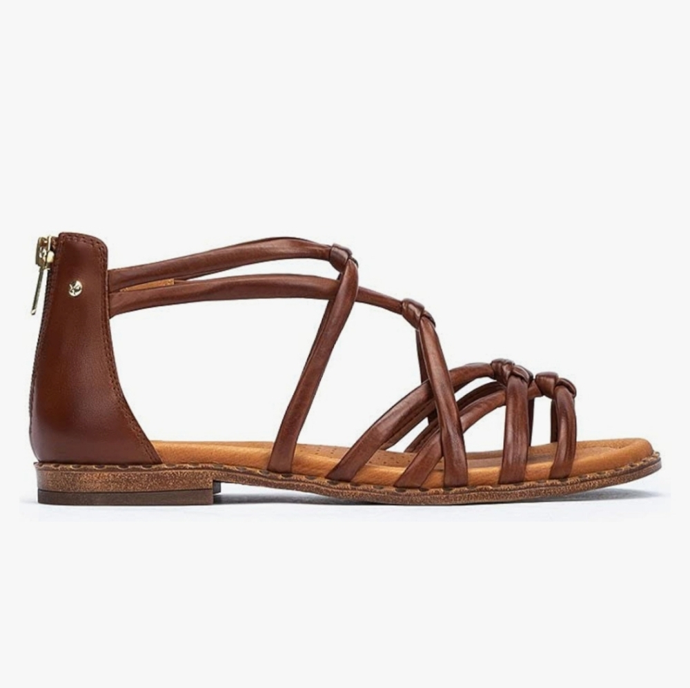 PIKOLINOS Brown Flat Strappy Sandals - Picture 3 of 10